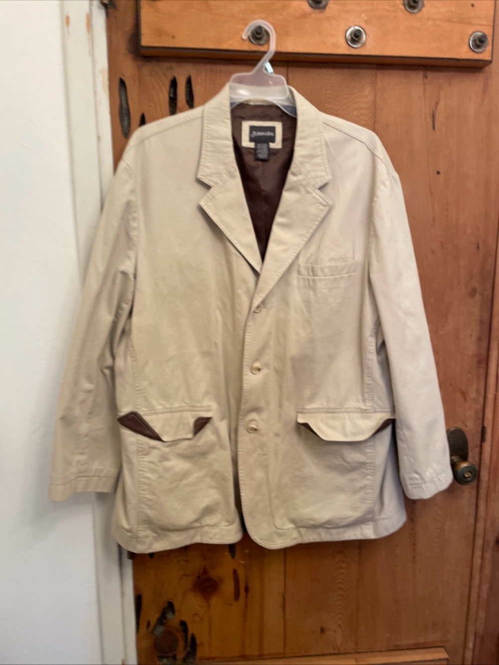 St. John's Bay Beige Lightweight Cotton Blazer Jacket